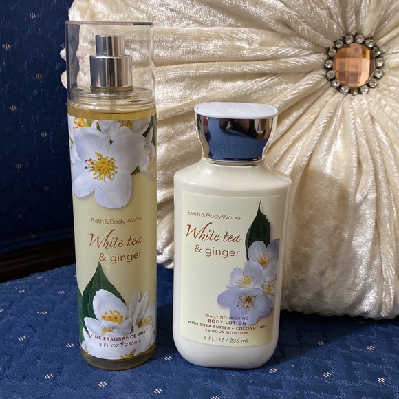 BATH & BODY WORKS SET. . . WHITE TEA & GINGER SCENT - Picture 2 of 6